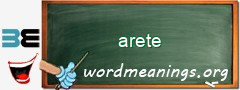 WordMeaning blackboard for arete